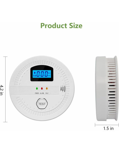 Detector de Humo y Monóxido de Carbono AITecSecLfe WJ-SC06
