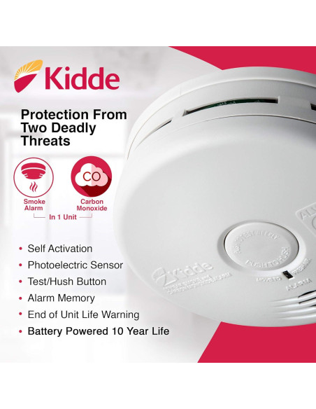 Detector de Humo y Monóxido Kidde P3010K-CO 10 Años