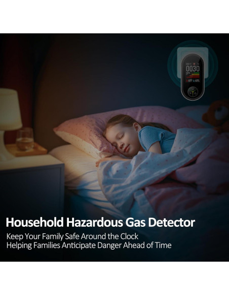 Detector de Monóxido de Carbono y Gas Kalawen 4-en-1 Enchufable Detector de Monóxido de Carbono y Gas Kalawen 4-en-1 Enchufable