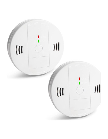 Detector de Humo y Monóxido de Carbono GLBSUNION, Paquete de 2