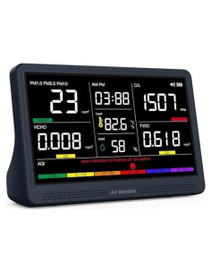 Monitor de Calidad del Aire AQItech 16 en 1 con Alarmas Sonoras
