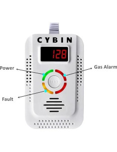 Detector de Fugas de Gas Natural Cybin DN15 con Válvula Solenoide 2