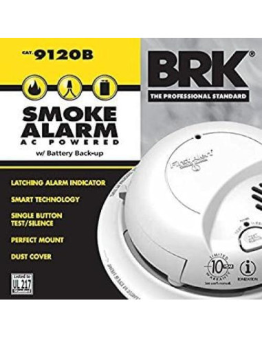 Detector de Humo First Alert 9120BFF, Conectado a Red, 1-Pack