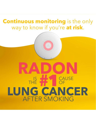 Detector de Radón Inteligente Airthings 2950 con Humedad y Temperatura