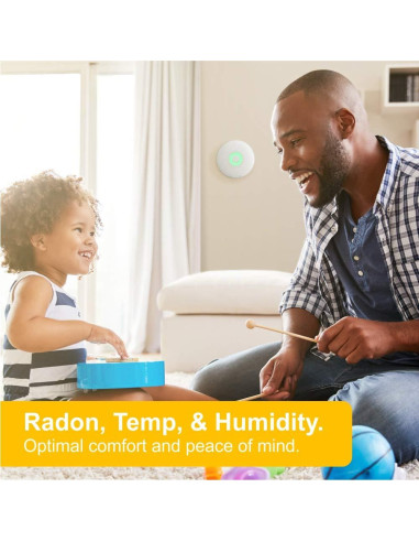 Detector de Radón Inteligente Airthings 2950 con Humedad y Temperatura