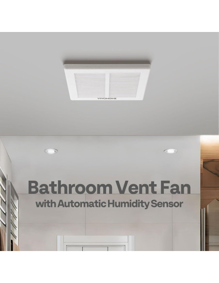 Ventilador Extractor de Baño VIVOHOME 80 CFM con Sensor