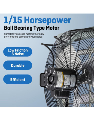 Ventilador de Escape iLIVING 18" con Controlador Thermospeed