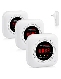 Detector de Monóxido de Carbono Enchufable PROTECTMETER YC302 - Paquete de 3