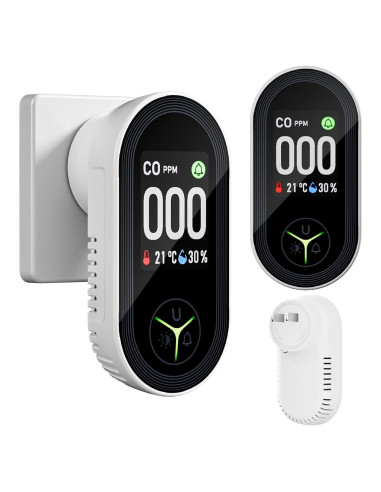 Detector de Monóxido de Carbono FANSTLOYI 3 en 1 Enchufable