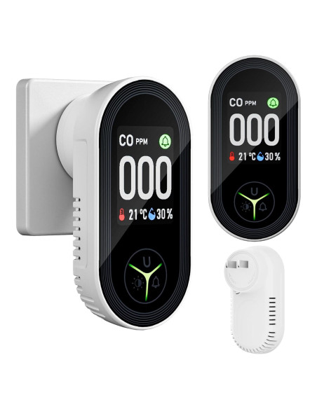 Detector de Monóxido de Carbono FANSTLOYI 3 en 1 Enchufable