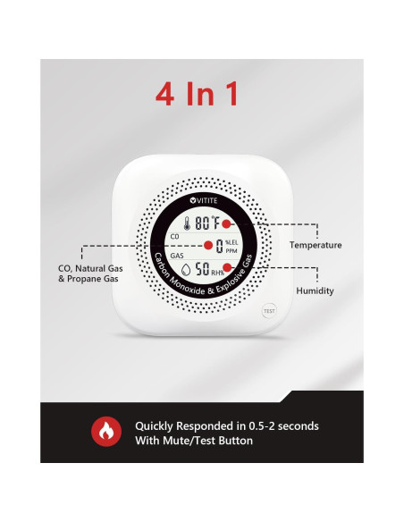 Combo Detector de Gas Portátil Mini y Enchufe PT202 YC302Pro Combo Detector de Gas Portátil Mini y Enchufe PT202 YC302Pro