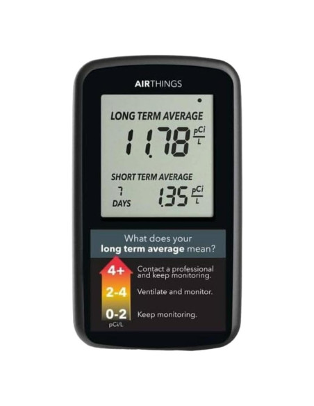 Detector de Radón Digital Airthings Corentium con Pantalla LCD