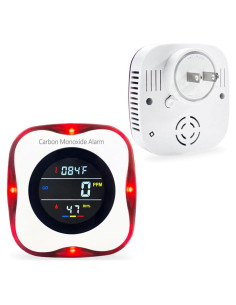 Detector de Monóxido de Carbono WESHLGD 3 en 1 con Pantalla LCD