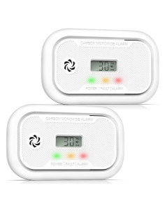 Detector de Monóxido de Carbono Ecoey con Pantalla LCD - 2 Paquetes