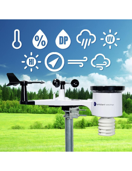 Estación Meteorológica Inteligente Ambient Weather WS-2000 con WiFi