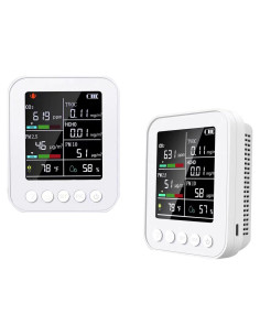 Monitor de Calidad del Aire Interior BRW-WHITE 7 en 1 Portátil