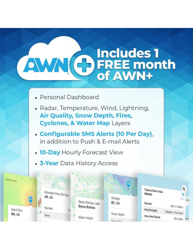 Estación Meteorológica Inteligente Ambient Weather WS-2000 con WiFi