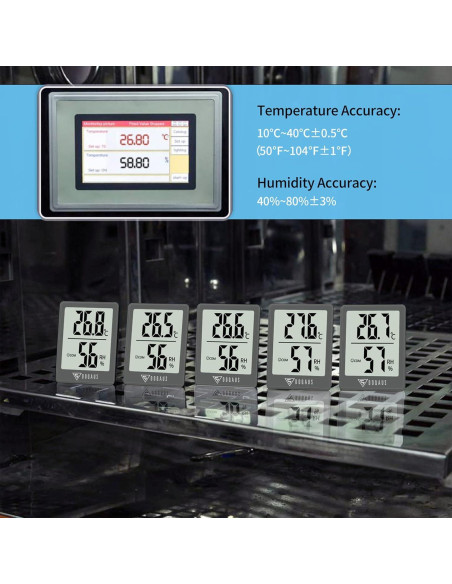 Higrómetro Digital DOQAUS con Pantalla LCD 2.3" - Gris