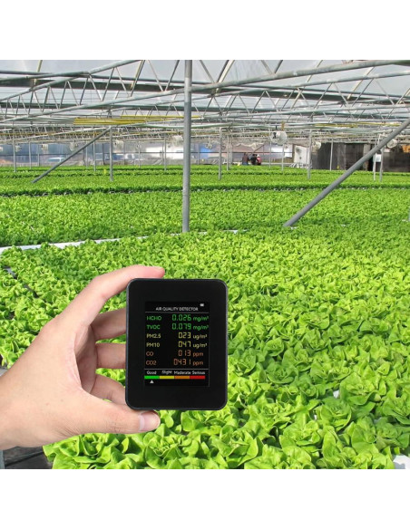 Detector de CO2 Leopacat, Monitor de Calidad del Aire 14x10cm