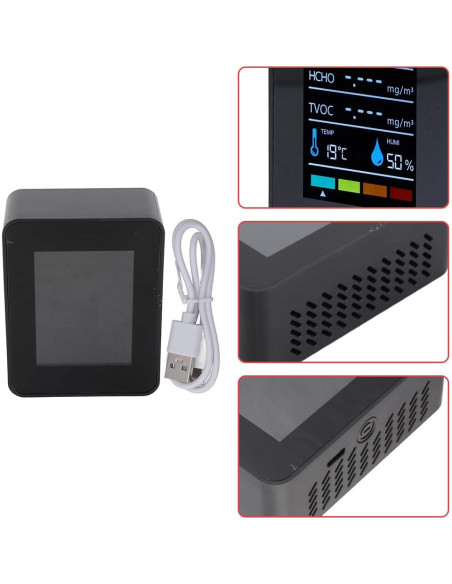 Detector de CO2 Leopacat, Monitor de Calidad del Aire 14x10cm
