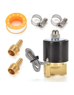 Válvula Solenoide Eléctrica CGELE 12V 1/4" Latón Normalmente Cerrada