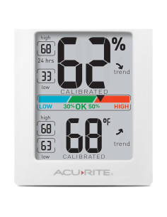 Higrómetro y Termómetro Digital AcuRite 01083 - Interior, Blanco