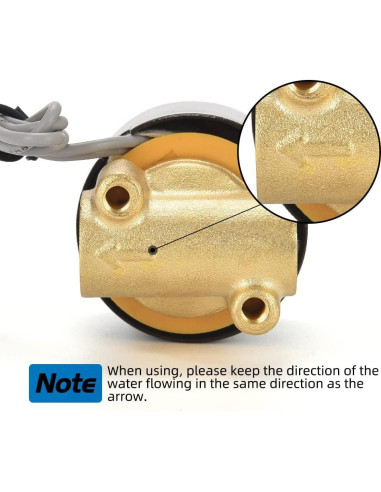 Válvula Solenoide Eléctrica CGELE 12V 1/4" Latón Normalmente Cerrada