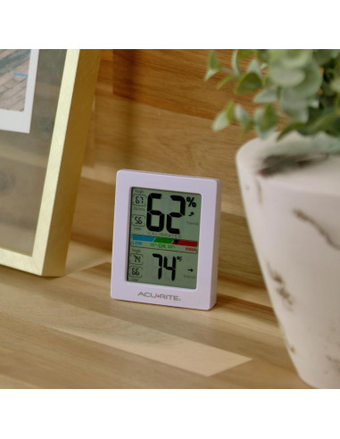 Higrómetro y Termómetro Digital AcuRite 01083 - Interior, Blanco