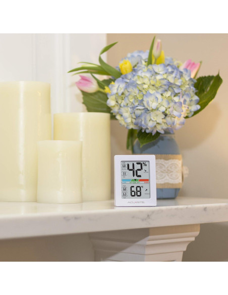 Higrómetro y Termómetro Digital AcuRite 01083 - Interior, Blanco