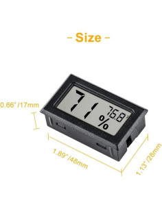Paquete de 12 Medidores Digitales de Temperatura y Humedad Pgzsy 2