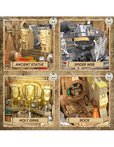 Juego de Construcción Templo del Ídolo Dorado QEINIE 2388PCS