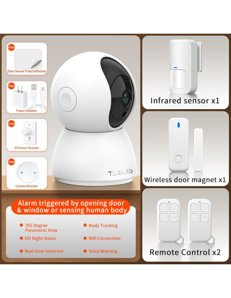 Sistema de Alarma y Cámara de Seguridad TUGARD WiFi 2 en 1