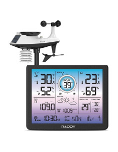 Estación Meteorológica Inalámbrica Raddy VP7 5-en-1 con Pantalla 18.8 cm