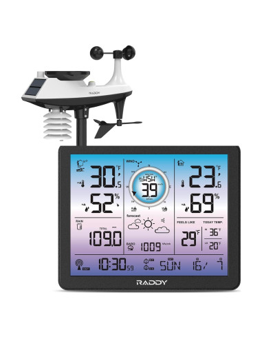Estación Meteorológica Inalámbrica Raddy VP7 5-en-1 con Pantalla 18.8 cm