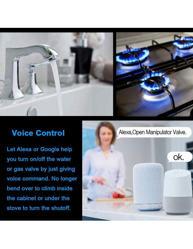 Válvula de Agua Wifi Inteligente Gaoducash 12V Cobre