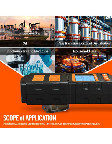 Detector de Gas 4 en 1 AKSTEST H2S CO LEL O2 Recargable