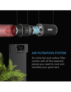 Kit de Filtración de Aire PRO AC Infinity 4" con Control WiFi 2