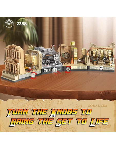 Juego de Construcción Templo del Ídolo Dorado QEINIE 2388PCS