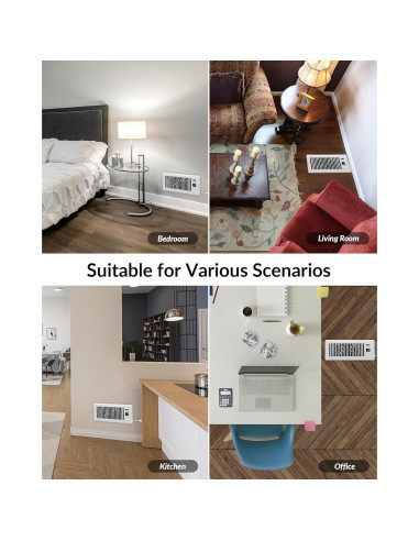 Ventilador Aumentador Howeall 4x12" Blanco Silencioso WiFi