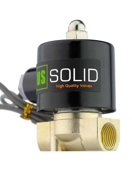 Válvula Solenoide Eléctrica U.S. Solid 3/8" 12V DC Junta VITON