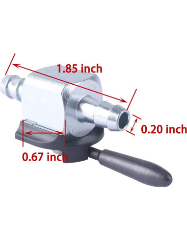Válvula de Corte de Combustible Podoy 1/4" Metal Paquete de 2