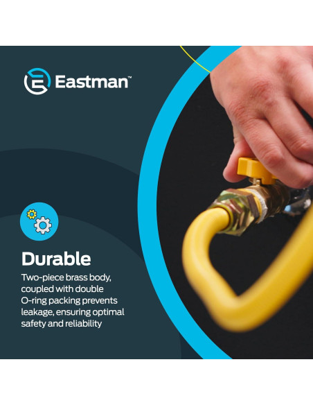 Válvula de Bola de Gas Eastman 1/2" OD x 1/2" FIP Latón