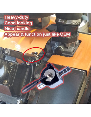 Válvula de Corte de Combustible Podoy 1/4" Metal Paquete de 2