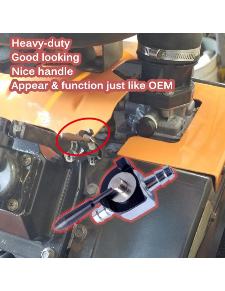 Válvula de Corte de Combustible Podoy 1/4" Metal Paquete de 2