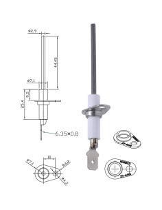 Sensor de Llama Reemplazo Poweka S1-02537499000 para Horno Gas 2