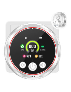 Detector de Gas y Monóxido de Carbono JYSONGHU 5-en-1 Enchufable