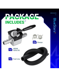 Válvula de Corte de Combustible BlueStars 48568 1/4" para Cortacésped 2