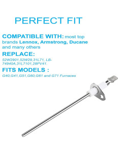 Sensor de Llama 52W29 TOMOON para Hornos Lennox y Ducane - Paquete de 2 2