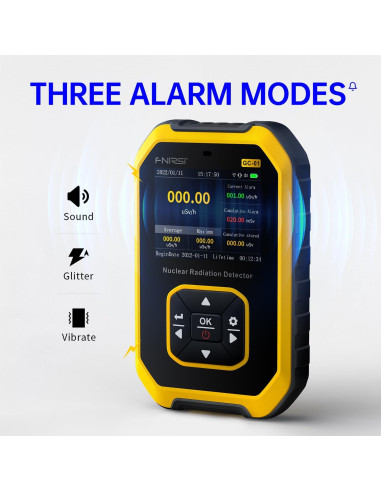 Detector de Radiación Nuclear FNIRSI GC-01 Portátil con Alarma