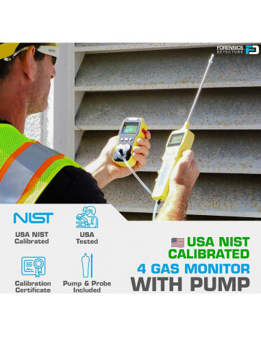 Monitor de 4 Gases Forensics Detectors FD con Bomba USB